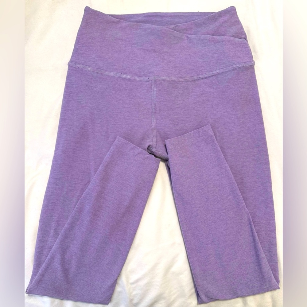 Purple Midi Cross Spacedye Leggings